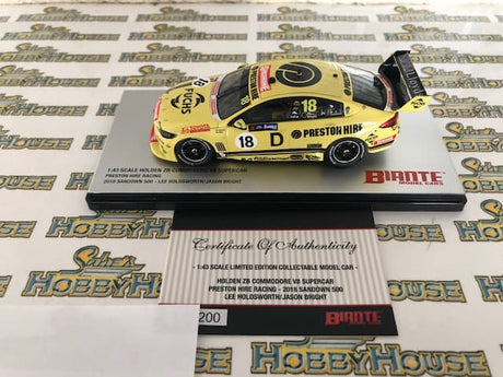 Biante – 1/43 Scale – HOLDEN ZB COMMODORE #18 DRIVERS: LEE HOLDSWORTH/JASON BRIGHT Diecast Scale Model Replica