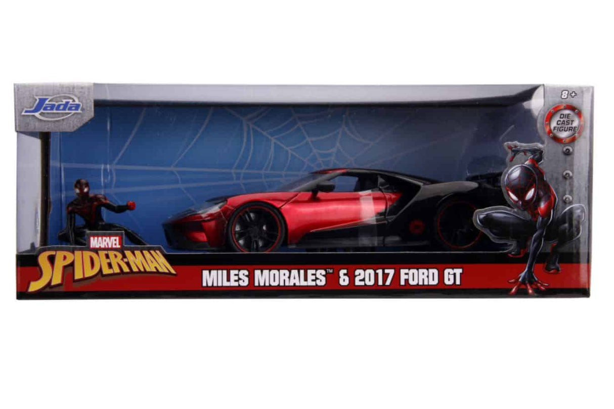 Jada JAD31190 - 1/24 Scale Marvel Comics Spider Man Miles Morales 2017 Ford Hollywood Ride Diecast Model Replica