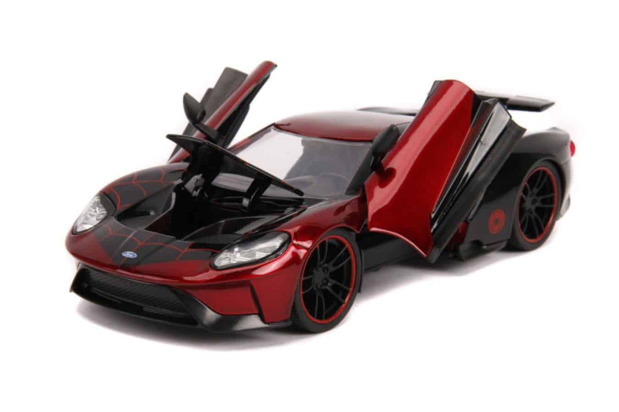 Jada JAD31190 - 1/24 Scale Marvel Comics Spider Man Miles Morales 2017 Ford Hollywood Ride Diecast Model Replica