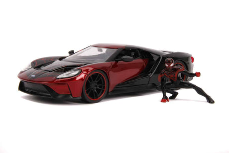 Jada JAD31190 - 1/24 Scale Marvel Comics Spider Man Miles Morales 2017 Ford Hollywood Ride Diecast Model Replica