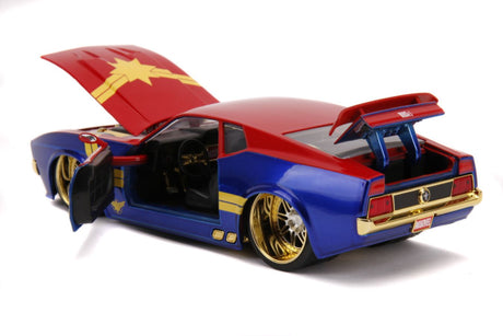 Jada JAD31193 - 1/24 Scale Marvel Comics - Captain Marvel 1973 Ford Mustang Mach 1 Hollywood Ride