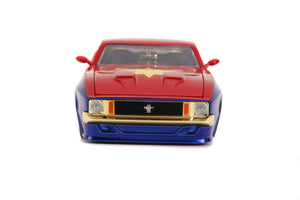 Jada JAD31193 - 1/24 Scale Marvel Comics - Captain Marvel 1973 Ford Mustang Mach 1 Hollywood Ride