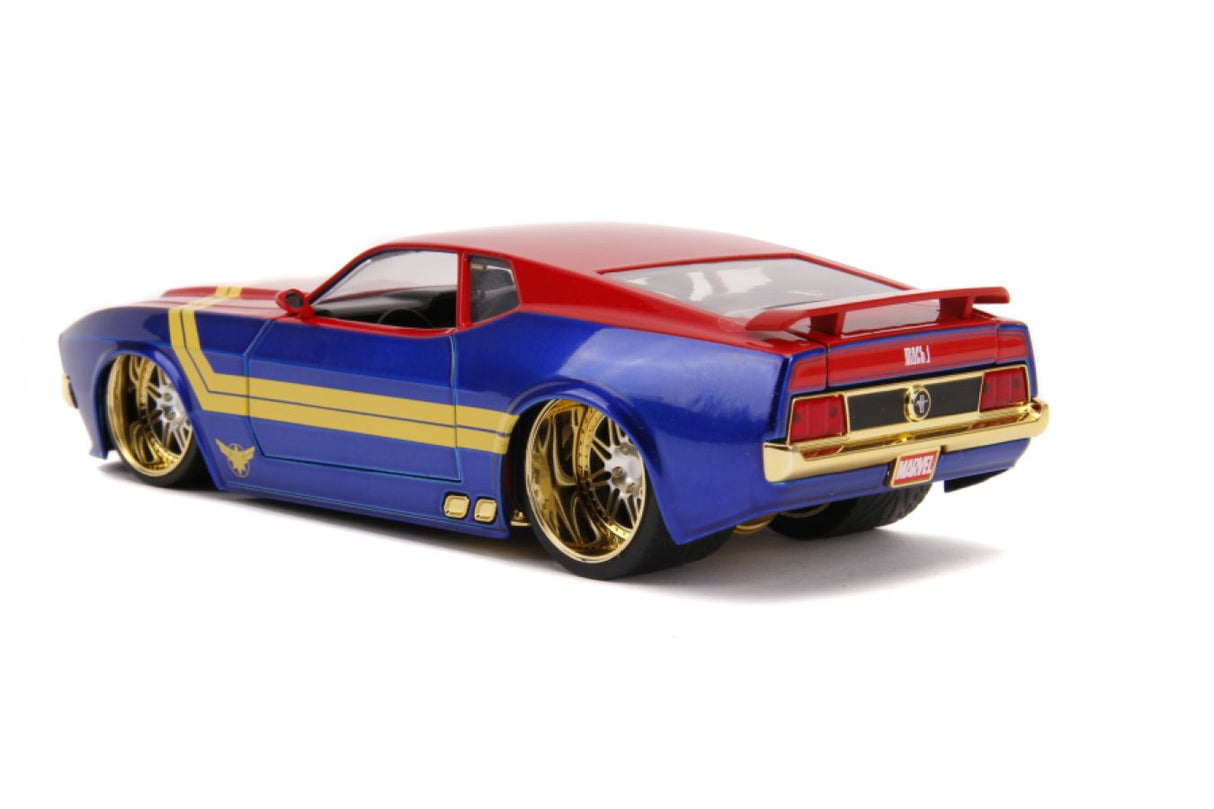 Jada JAD31193 - 1/24 Scale Marvel Comics - Captain Marvel 1973 Ford Mustang Mach 1 Hollywood Ride