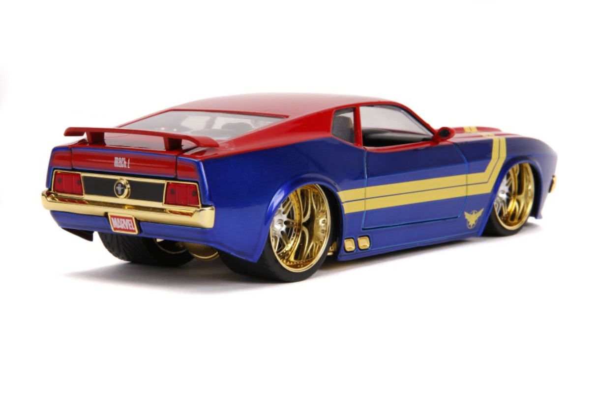 Jada JAD31193 - 1/24 Scale Marvel Comics - Captain Marvel 1973 Ford Mustang Mach 1 Hollywood Ride