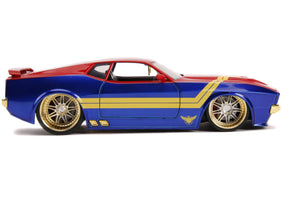 Jada JAD31193 - 1/24 Scale Marvel Comics - Captain Marvel 1973 Ford Mustang Mach 1 Hollywood Ride