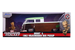 Jada Toys - Guardians of the Galaxy: Vol. 2 - 1962 Volkswagon Bus with Groot 1:24 Scale Hollywood Ride Diecast Model Replica