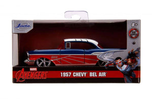 Jada - 1/32 Scale - Captain America - Falcon 1957 Chevy Bel-Air 1:32 Scale Hollywood Ride Diecast Model Replica