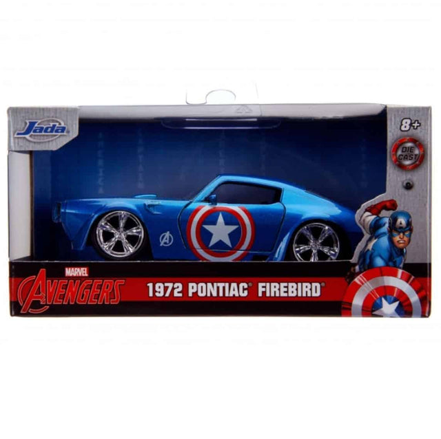Jada - 1/32 Scale - Captain America 1972 Pontiac Firebird Hollywood Ride Diecast Model Replica