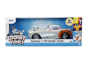 Jada Toys JAD32390 - Looney Tunes 57 Chevrolet Corvette with Bugs Bunny 1:24 Scale
