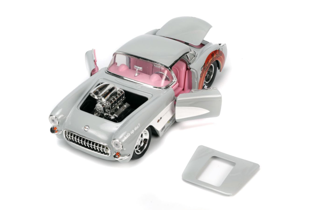 Jada Toys JAD32390 - Looney Tunes 57 Chevrolet Corvette with Bugs Bunny 1:24 Scale