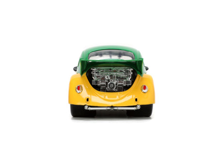 Jada Toys JAD33741 - 1/24 Scale Teenage Mutant Ninja Turtles (TV 1987) VW Beetle with Michelangelo Diecast Model Replica