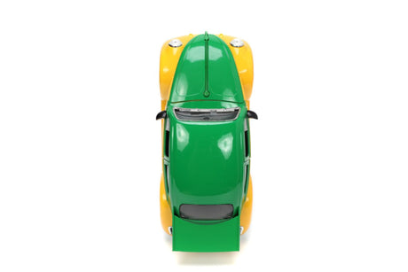 Jada Toys JAD33741 - 1/24 Scale Teenage Mutant Ninja Turtles (TV 1987) VW Beetle with Michelangelo Diecast Model Replica