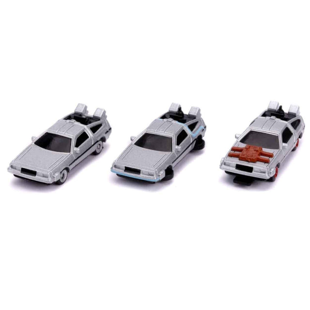 Jada Toys 31583 - Back to the Future Delorean 3-pack Nano Hollywood Rides Diecast Model Replicas
