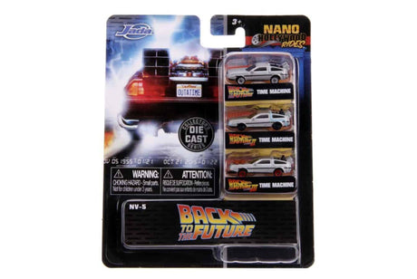 Jada Toys 31583 - Back to the Future Delorean 3-pack Nano Hollywood Rides Diecast Model Replicas