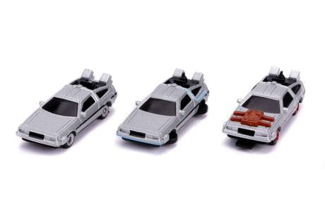 Jada Toys 31583 - Back to the Future Delorean 3-pack Nano Hollywood Rides Diecast Model Replicas