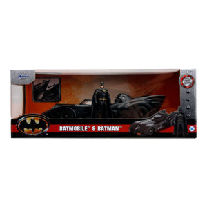 Jada Toys 98260 - Batman (1989) - Batmobile 1:24 with Batman Diecast Model Replica