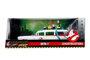 Jada JAD99731- 1:24 Scale Ghostbusters (1984) - Ecto-1 Hollywood Rides Diecast Model Replica