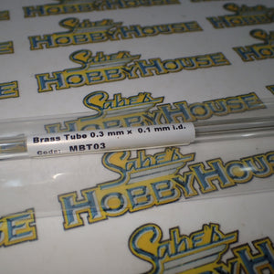 Albion Alloys MBT03 - Precision Metals - Micro Brass Round Tube (0.3mm X 0.12mm) 305mm Long