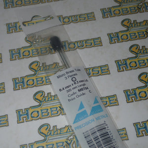 Albion Alloys MBT04 - Precision Metals Micro Brass Round Tube (0.4mm X 0.2mm) 305mm Long