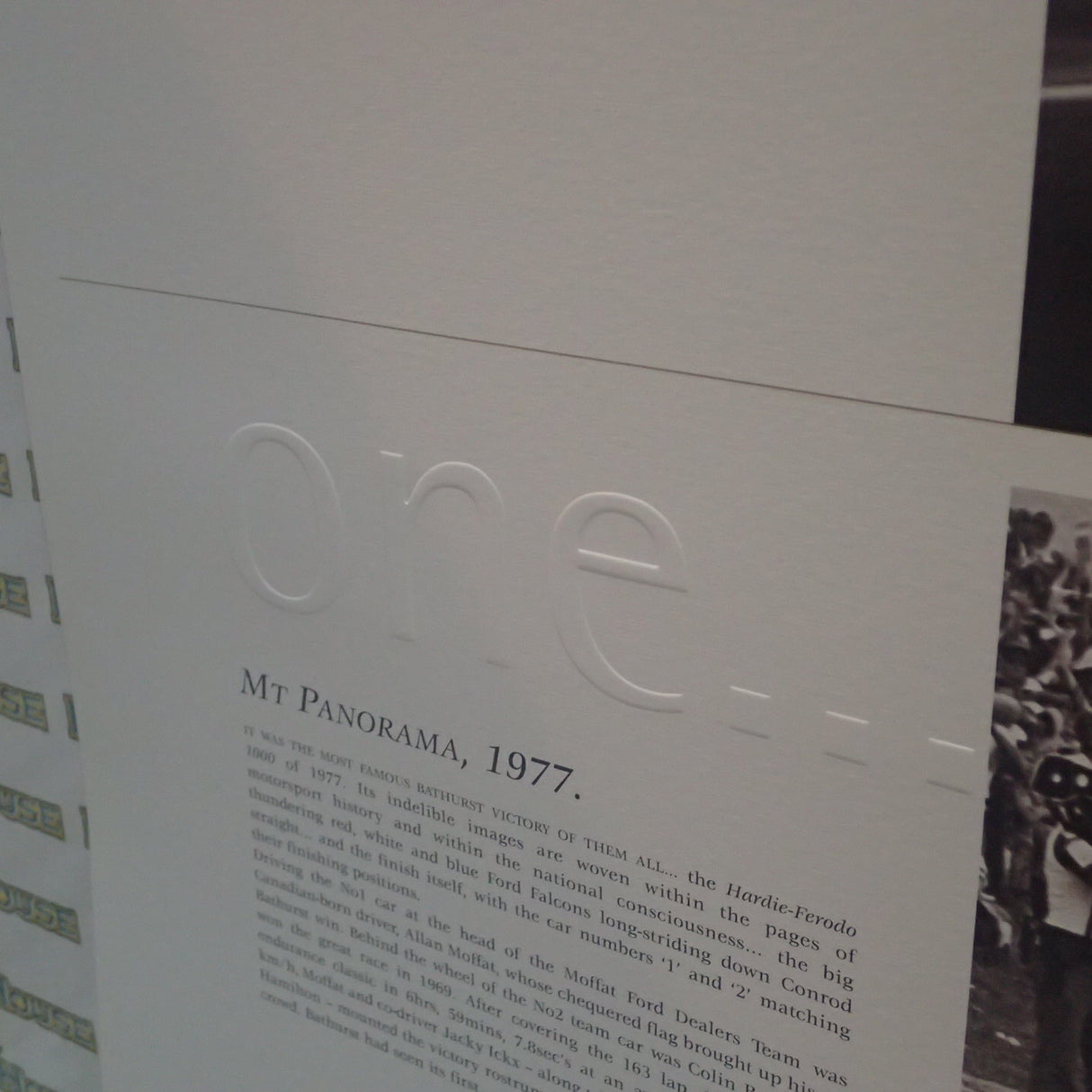 Moffat / Bond 'Bathurst' Form Finish 77' True Official Signed Lithograph (Unframed)