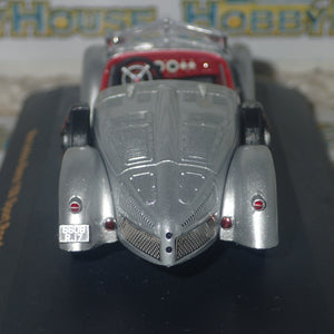 IXO Models MUS018 - IXO Museum Series 1/43 Scale - Mercedes 150 Sport Roadster 1935 Silver (with Red interior) Diecast Model Replica