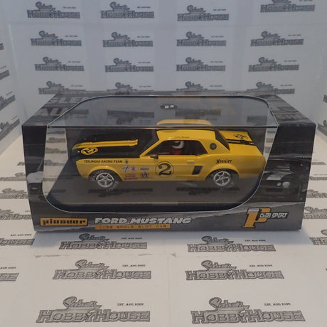 PIONEER SLOT CARS - P069 Mustang Notchback T/A yellow #2 'John Atwell'
