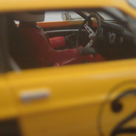 PIONEER SLOT CARS - P069 Mustang Notchback T/A yellow #2 'John Atwell'