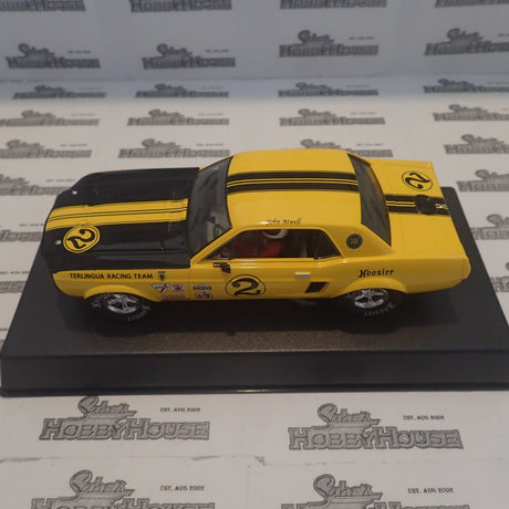 PIONEER SLOT CARS - P069 Mustang Notchback T/A yellow #2 'John Atwell'