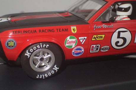 PIONEER SLOT CARS - P112 Mustang T/A red #5 'Jim West'
