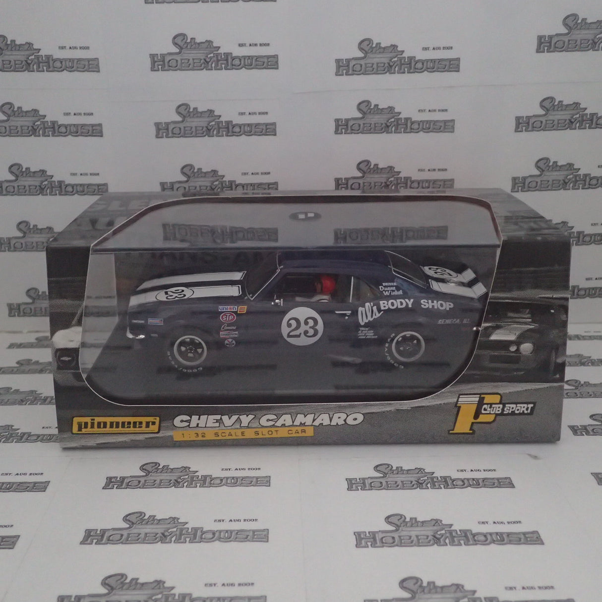 PIONEER SLOT CARS - P128 CHEVY CAMARO T/A blue #23 'Duane Winkel'