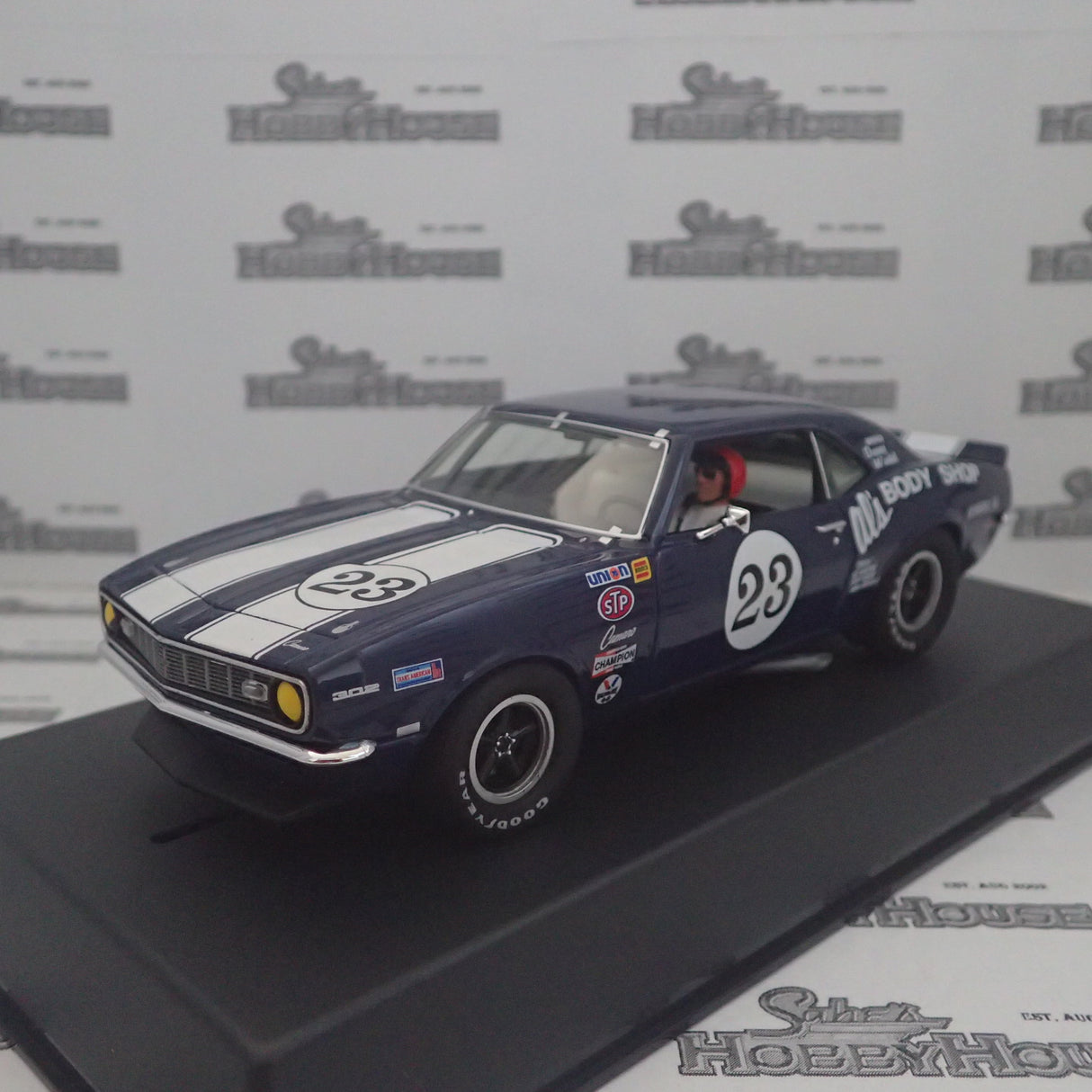 PIONEER SLOT CARS - P128 CHEVY CAMARO T/A blue #23 'Duane Winkel'