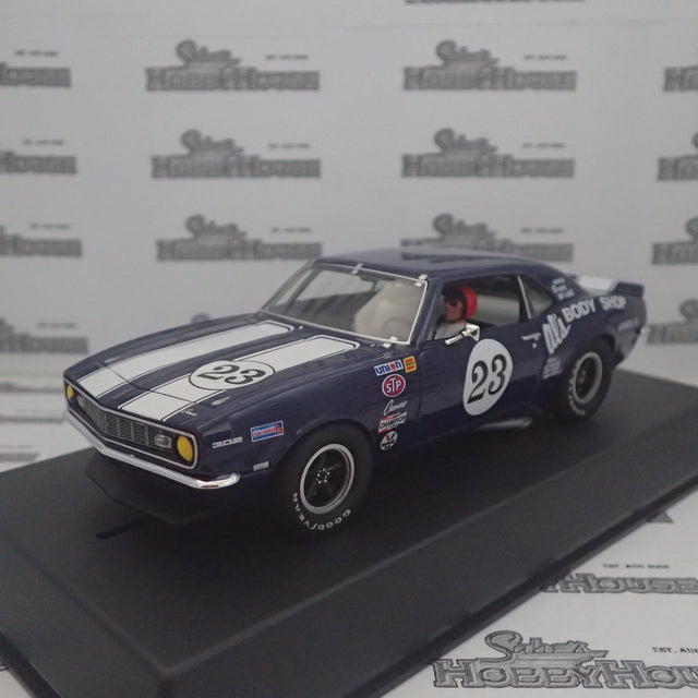 PIONEER SLOT CARS - P128 CHEVY CAMARO T/A blue #23 'Duane Winkel'