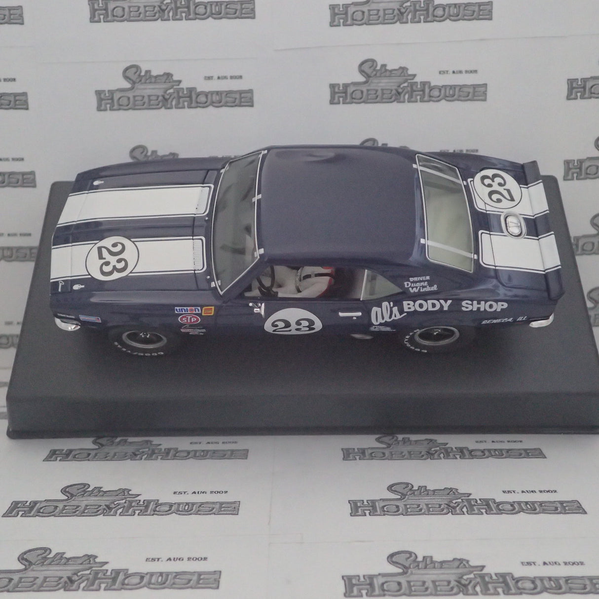 PIONEER SLOT CARS - P128 CHEVY CAMARO T/A blue #23 'Duane Winkel'