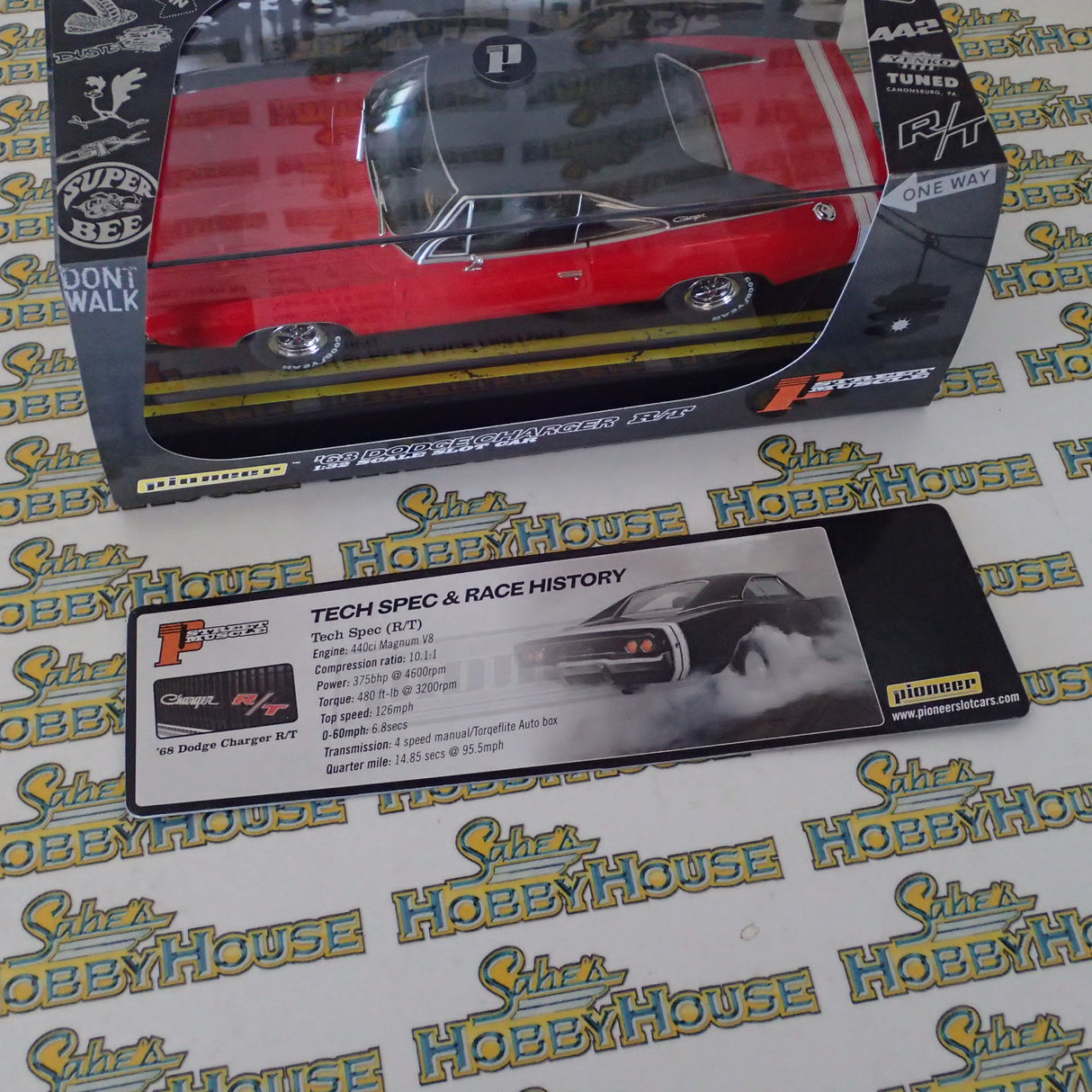 PIONEER SLOT CARS P159 - 1968 DODGE CHARGER HEMI 426, RED