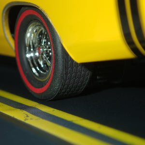 PIONEER SLOT CARS P160 - 1968 DODGE CHARGER HEMI 426, YELLOW