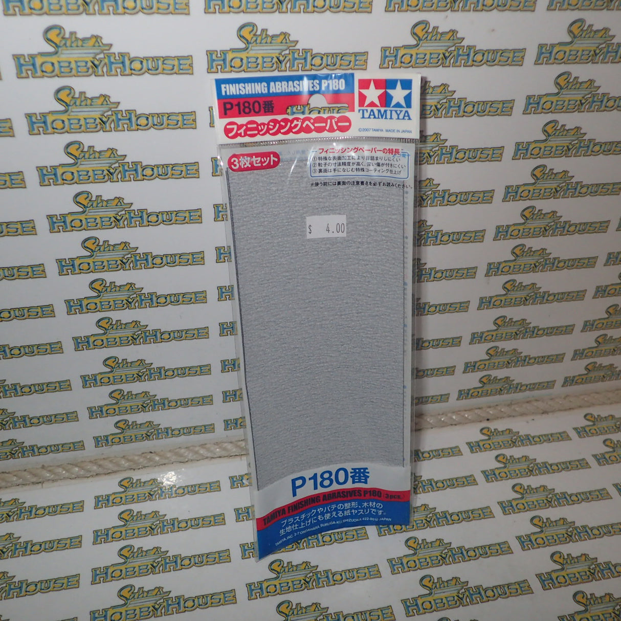 Tamiya 87092 - P180 Finishing Abrasive (3pcs)