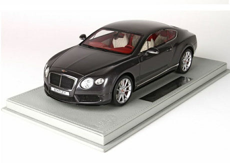 BBR MODELS - 1/18 Scale - P1886CV Bentley Continental GT V8 S Dark Grey Satin Diecast Scale Model Replica