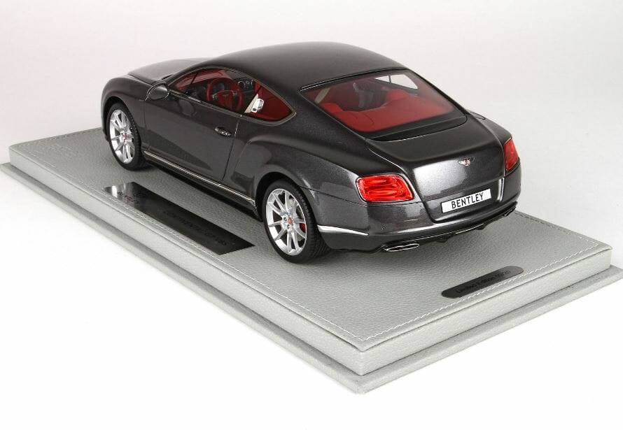 BBR MODELS - 1/18 Scale - P1886CV Bentley Continental GT V8 S Dark Grey Satin Diecast Scale Model Replica