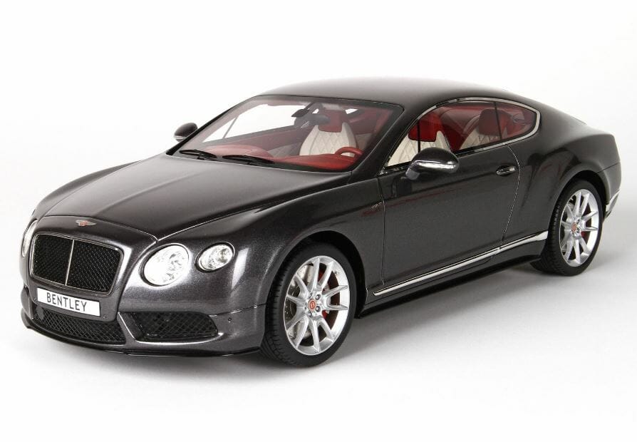 BBR MODELS - 1/18 Scale - P1886CV Bentley Continental GT V8 S Dark Grey Satin Diecast Scale Model Replica
