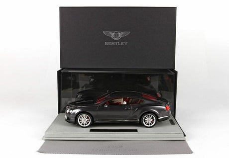 BBR MODELS - 1/18 Scale - P1886CV Bentley Continental GT V8 S Dark Grey Satin Diecast Scale Model Replica