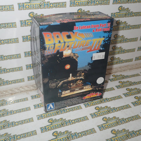 Aoshima 4905083-054772 - 1/43 Scale Back to the Future III Pullback De Lorean Plastic Model Kit