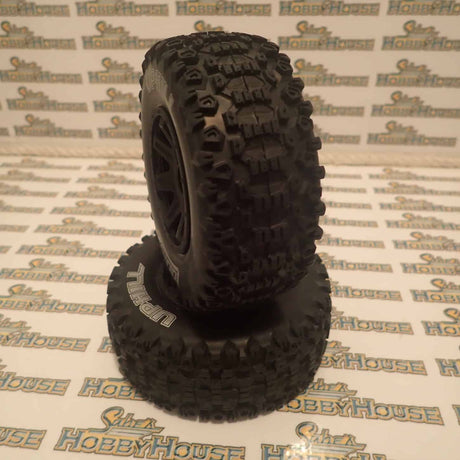 Louise L-T3223SBM 2.2/3.0" Short Course -Uphill Tyres on Black Spoke Rims - Glued Wheels 2Pcs