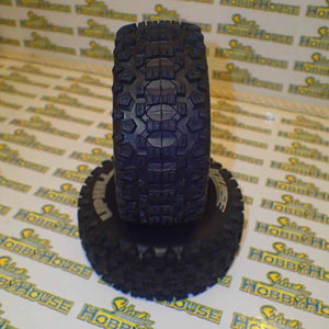 Louise L-T3223SBM 2.2/3.0" Short Course -Uphill Tyres on Black Spoke Rims - Glued Wheels 2Pcs