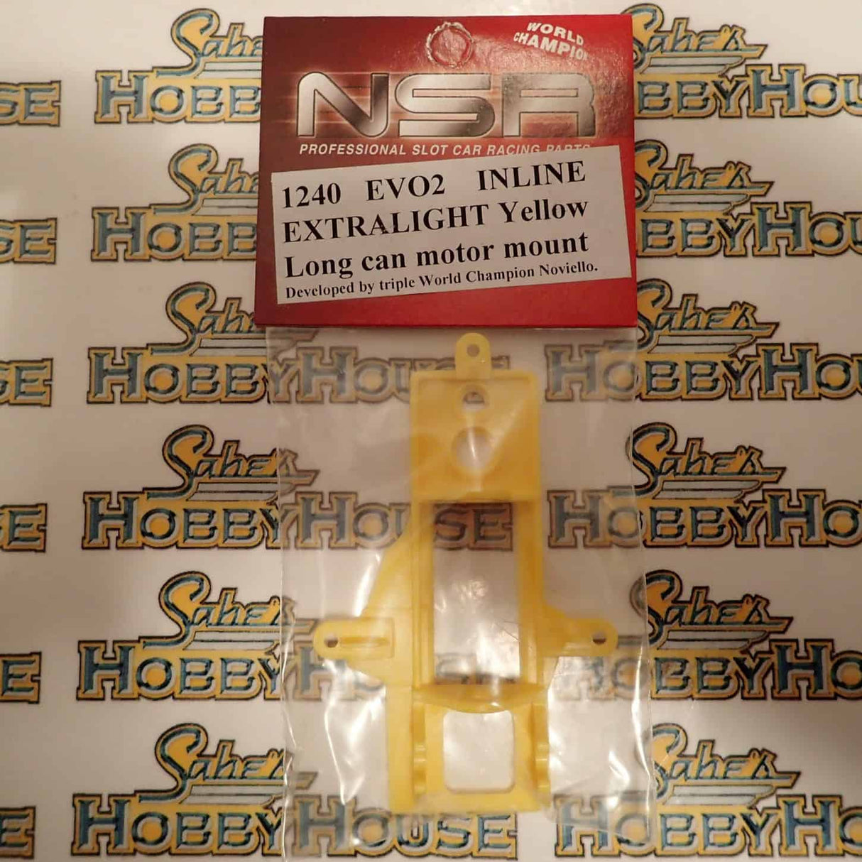 NSR EVO2 INLINE EXTRALIGHT YELLOW LONG CAN MOTOR MOUNT