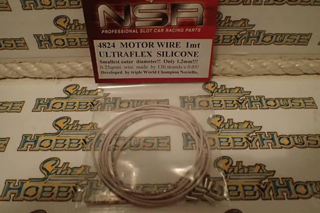 NSR Motor wire - Silicone extra-flexible NSR Motor wire - 1 mt. / 0,25 qmm + 10 bress cup