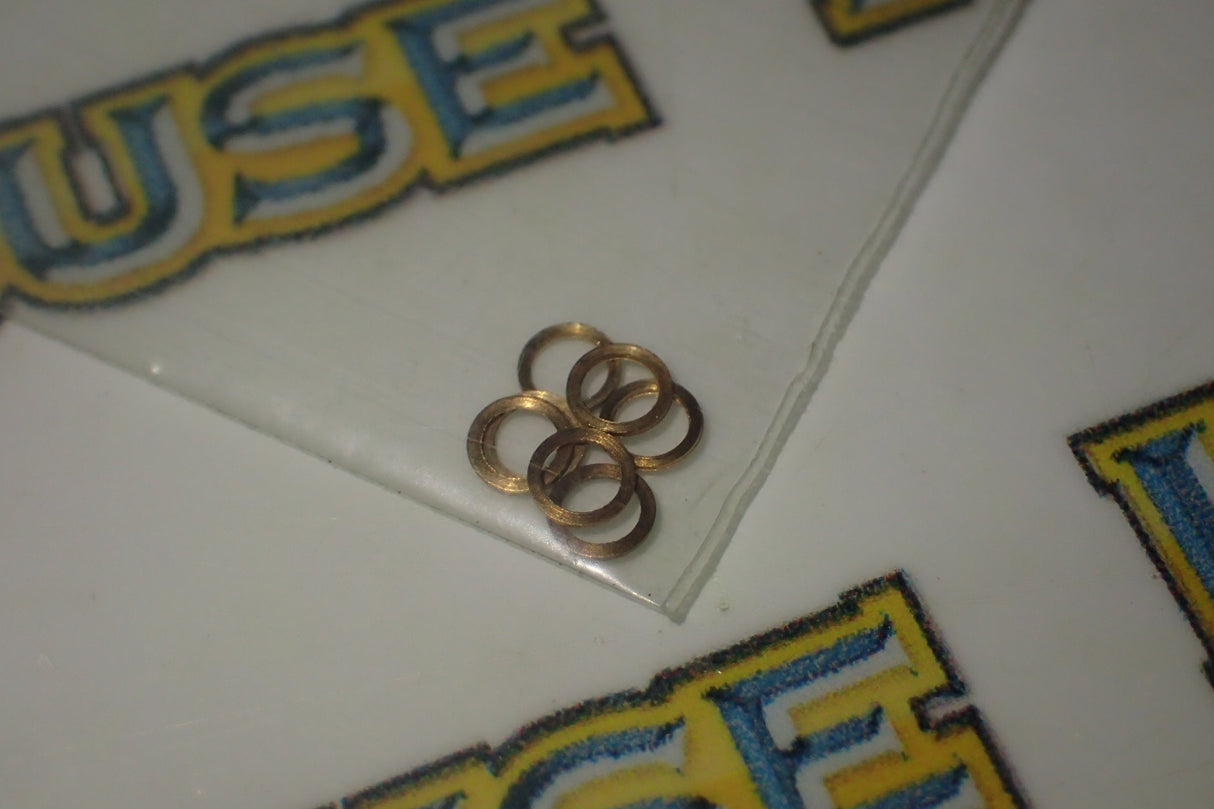 NSR 4811 Axle Spacers - BRASS AXLE SPACERS - 3/32″ - 0.010″ / 0.25mm 10Pcs