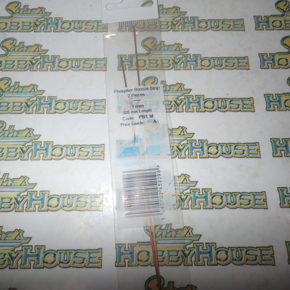 Albion Alloys PB1 M - Precision Metals - Phosphor Bronze Strip (1mm) 305mm Long