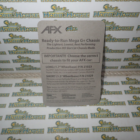 AFX 21029 - 1/64 Scale - Mega G+ Series Rolling Chassis - Short for Slot Car