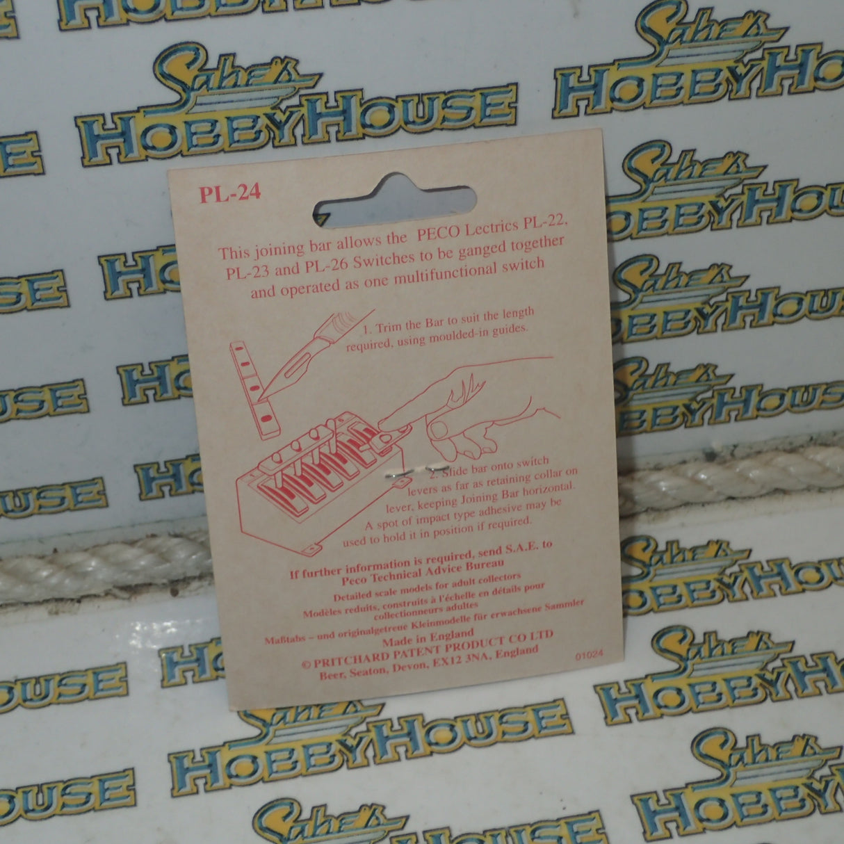 PECO #PL-24 - HO/00 Scale - N Scale - Joining Bar for Multiple Switching