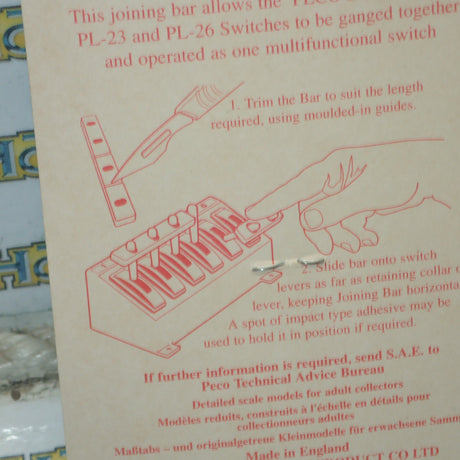 PECO #PL-24 - HO/00 Scale - N Scale - Joining Bar for Multiple Switching